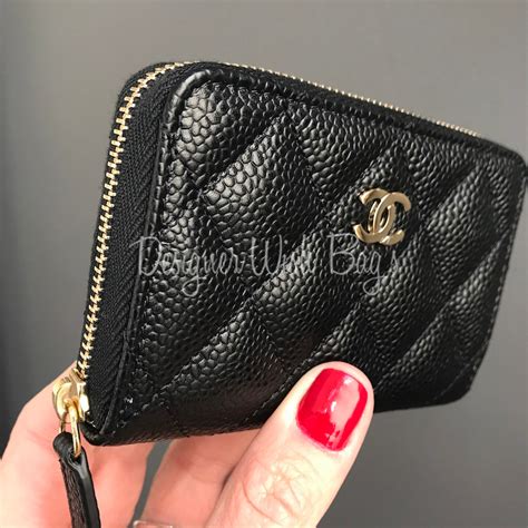 chanel mini wallet zipper